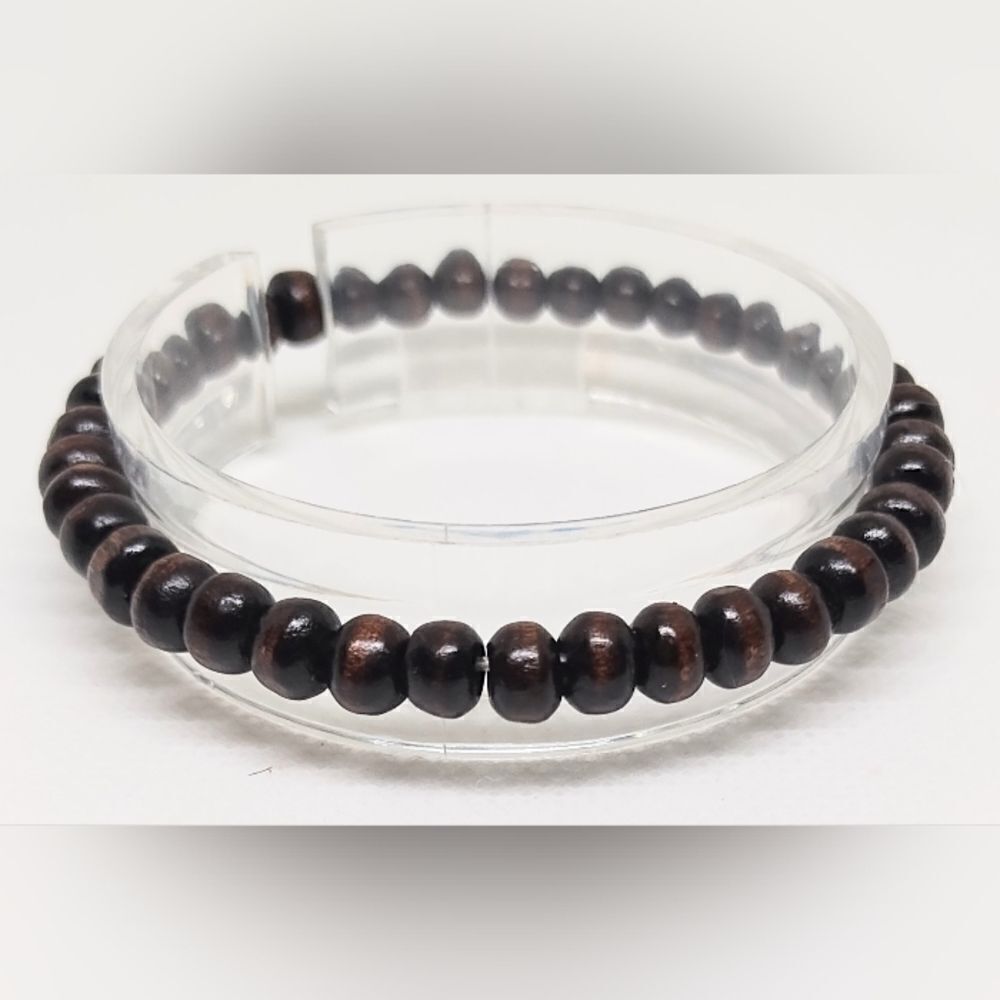Men's bracelet beaded beads brown‎ new e38